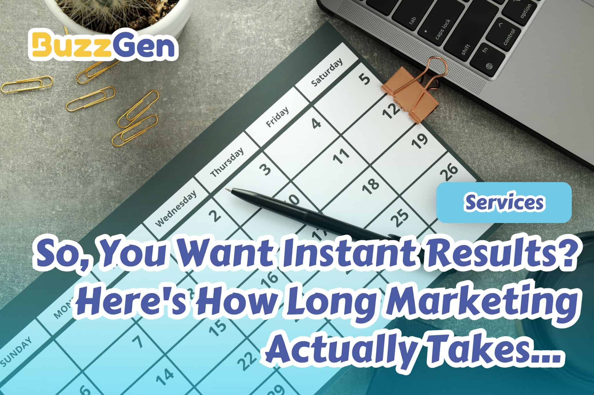 So, You Want Instant Results? Here’s How Long Marketing Actually Takes… 